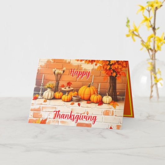 Popular Happy Thanksgiving Beautiful Fall カード (黄色い花)