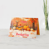 Popular Happy Thanksgiving Beautiful Fall カード (正面)