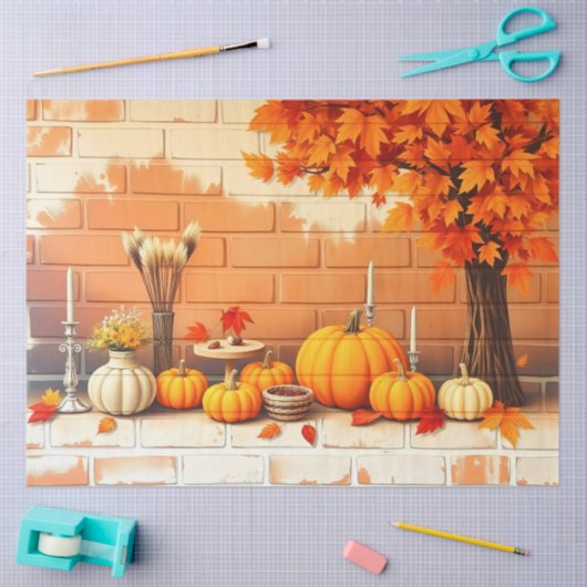 Popular Happy Thanksgiving Beautiful Fall 薄葉紙 (クラフト)