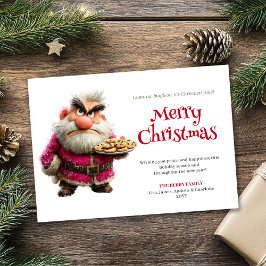 Popular humor Santa downloadable festive card シーズンカード