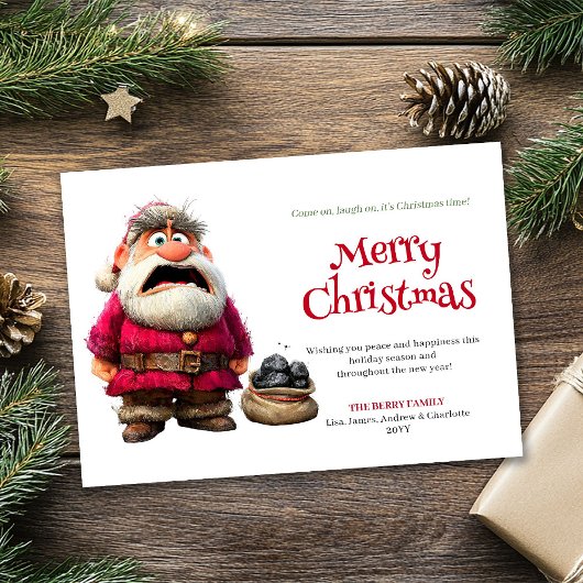 Popular humor Santa downloadable festive card シーズンカード