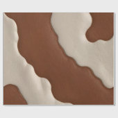 Popular Luxury Elegant Faux Cow Leather Collection ラッピングペーパー (フラット)