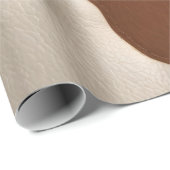 Popular Luxury Elegant Faux Cow Leather Collection ラッピングペーパー (ロールコーナー)