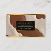 Popular Luxury Elegant Faux Cow Leather Collection 名刺 (正面)