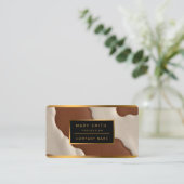 Popular Luxury Elegant Faux Cow Leather Collection 名刺 (スタンド正面)