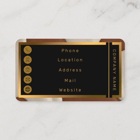 Popular Luxury Elegant Faux Cow Leather Collection 名刺 (裏面)