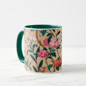 Popular pattern-birds, butterflies, bees... マグカップ (正面左)