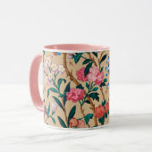 Popular pattern-birds, butterflies, bees... マグカップ (正面左)