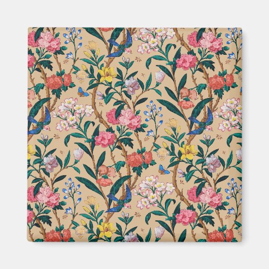 Popular pattern-birds, butterflies, bees... マグネット (正面)