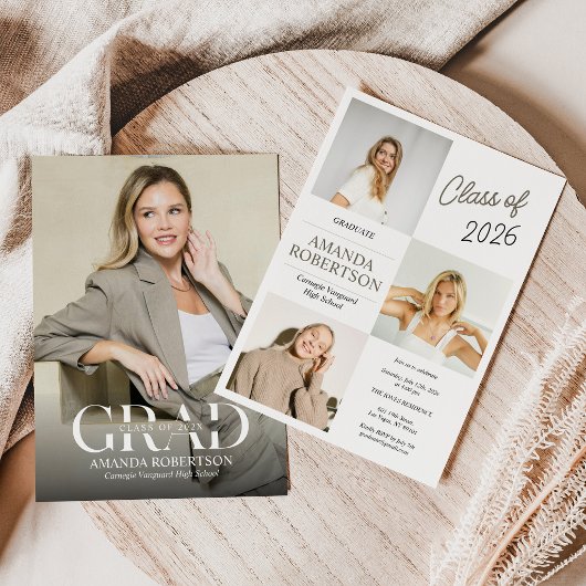 Popular Photo Graduation Invite 招待状