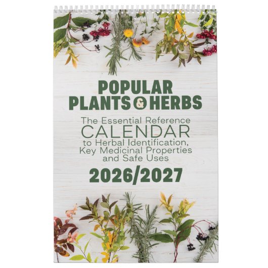 Popular Plants & Herbs - Calendar 2026/2027 カレンダー (カバー)
