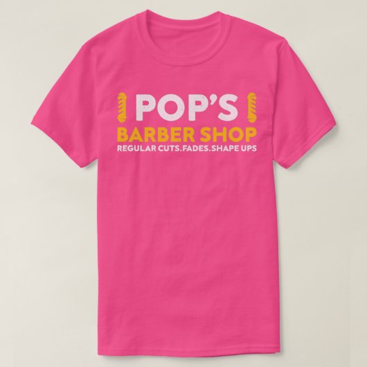 Popx27s理容師ショップ通常カットフェード形状アップG Tシャツ (デザイン正面)