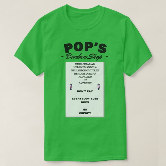 Popx27s理容師ショップ4 Tシャツ (デザイン正面)