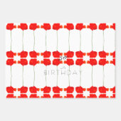 POPYコレクション第50誕生日パーソナライズされたWPS3 ラッピングペーパーシート (正面3)