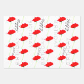 POPYコレクション第50誕生日パーソナライズされたWPS3 ラッピングペーパーシート (正面2)