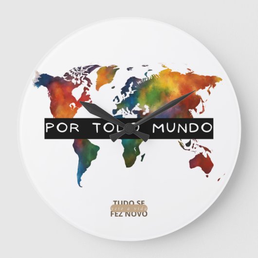 Por todo mundo ラージ壁時計 (正面)