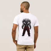 Porc-épic musclé 🦔 design puissant tシャツ (裏面フル)