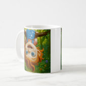 Porcelain Child Figurine Art  コーヒーマグカップ (正面左)