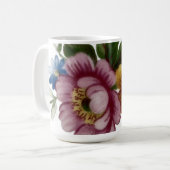 Porcelain Inspired Floral コーヒーマグカップ (正面左)