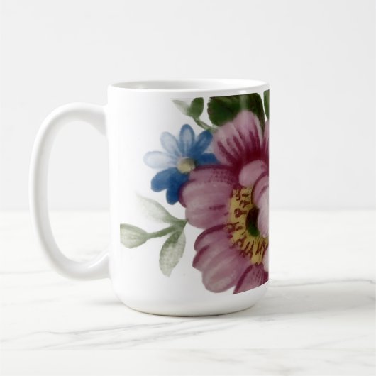 Porcelain Inspired Floral コーヒーマグカップ (左)