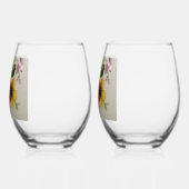 Porcelain Inspired Floral ステムなしワイングラス (左)