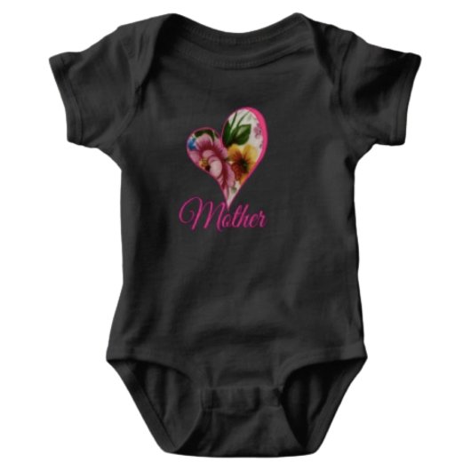 Porcelain Inspired Floral ベビーボディスーツ