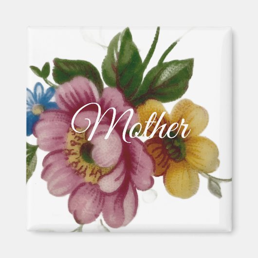 Porcelain Inspired Floral  マグネット (正面)