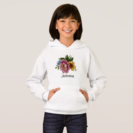 Porcelain Inspired Floral Hoodie (正面フル)