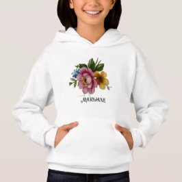Porcelain Inspired Floral  Hoodie