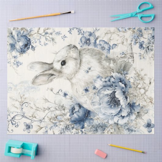 Porcelain Rabbit Tissue Paper 薄葉紙 (クラフト)