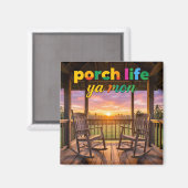 Porch life for two sunset マグネット (正面/裏面)