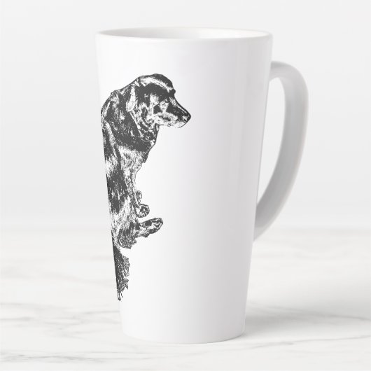 Porch-Light Outline — Retriever カフェラテマグ (右アングル)