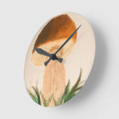 Porcini Mushroom ラウンド壁時計 (傾斜)