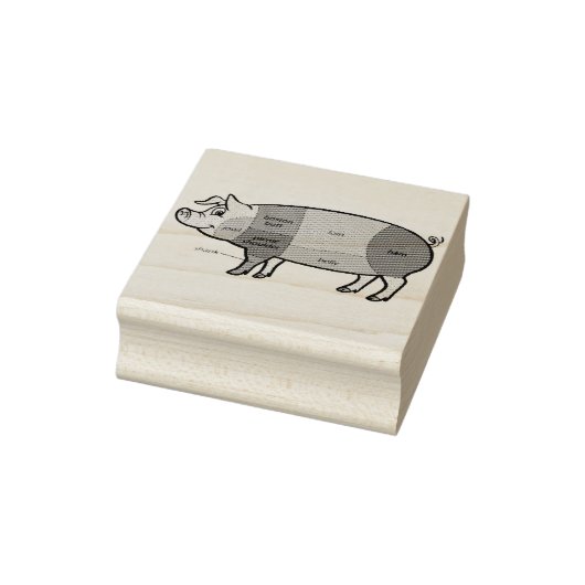 Pork Butcher Chart (2) ラバースタンプ (スタンプ)