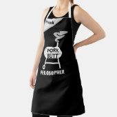 "Pork Butt Philosopher" Apron - BBQ Wisdom エプロン (インサイチュ)