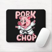 Pork Chop Funny Karate Pig Martial マウスパッド (マウス)