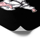 Pork Chop - Funny Pig Karate Pun  ポスター (角)