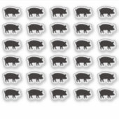 Pork Wedding Place Card Food Meal Menu Choice シール (正面)