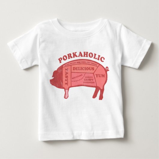 Porkaholicのワイシャツ ベビーTシャツ (正面)
