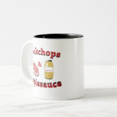 porkchops及びアップルソース ツートーンマグカップ (正面左)