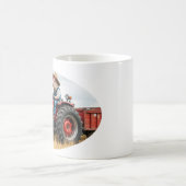 porker on a tractor mug コーヒーマグカップ (中央)