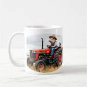 porker on a tractor mug コーヒーマグカップ (左)