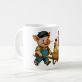 Porky Chauffeurs the Pecking Posse コーヒーマグカップ (正面左)