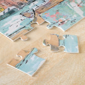 Porofino港のイラストレーション ジグソーパズル (側面)