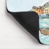 Porofino港のイラストレーション マウスパッド (コーナー)