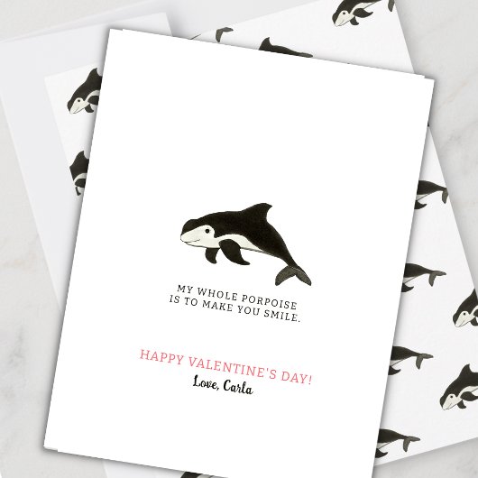 Porpoise Valentine Holiday Card シーズンカード