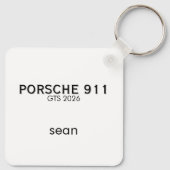 Porsche 911 GTS 2026 Keychain (PERSONALIZED) 992.2 キーホルダー (裏面)