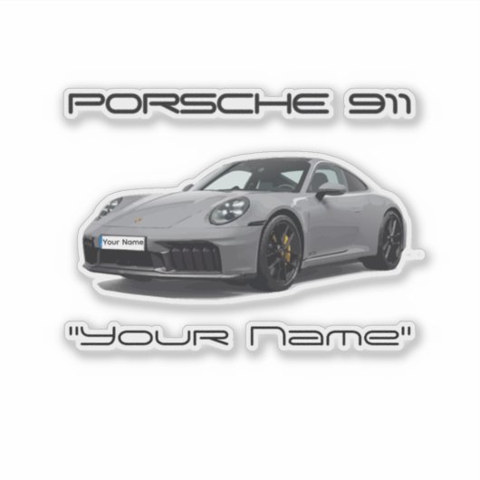 Porsche 911 (PERSONALIZED) 992.2 シール (正面)