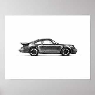 Porsche 930 Turbo Print 12x16 ポスター