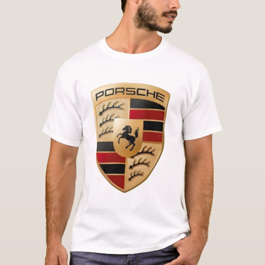 Porsche Classic Car Logo – Luxury Sport Emblem Des Tシャツ (正面)